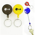 Round Retractable Key Holder with Metal Clip